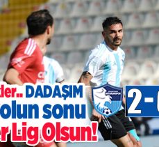 Erzurumspor FK, cezası nedeniyle seyircisiz oynanan maçta Ümraniyespor’u 2-0 mağlup etti.