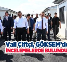 Vali Çiftçi, Aşkale Düzensiz Göçmen Ön Kabul ve Sevk Merkezi’ni (GÖKSEM) ziyaret etti.