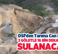 (DSİ) Genel Müdürlüğünden, Erzurum’a su ve bereket: 3 göletle 16 bin dekar arazi sulanacak..