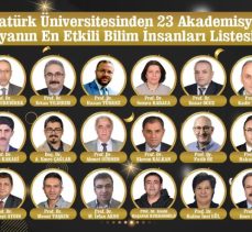 Atatürk Üniversitesi’nden 23 akademisyen dünyanın en etkili bilim insanları listesinde…