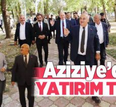 Aziziye ilçesinde belediyenin yatırım ve hizmetlerine yönelik olarak saha gezisi düzenlendi.