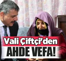 Vali Çiftçi, Zemzem Dağcı ve şehit Hüseyin Gökçimen’in annesini evlerinde ziyaret etti.