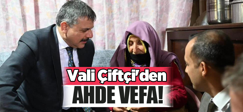 Vali Çiftçi, Zemzem Dağcı ve şehit Hüseyin Gökçimen’in annesini evlerinde ziyaret etti.