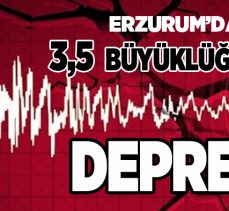 Palandöken merkezli olmak üzere saat 06:07’de 3,5 büyüklüğünde deprem meydana geldi
