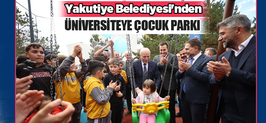 Yakutiye Belediyesi, Atatürk Üniversitesi kampüsü içinde örnek bir çocuk parkı yaptı!…