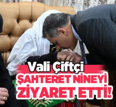 Erzurum Valisi Mustafa Çiftçi, 95 yaşındaki güngörmüşümüz Şahteret Ateş’i ziyaret etti.