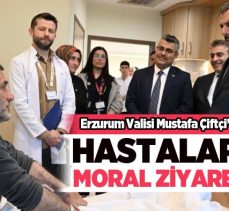 Çiftçi, Erzurum Şehir Hastanesi Kardiyoloji Servisi’nde tedavi gören vatandaşları ziyaret etti.
