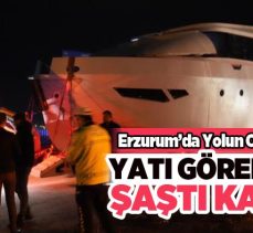 Erzurum’da yat yüklü tır karayolunu kapattı: Karşılarında yatı görenler şaşırdı kaldı!…….