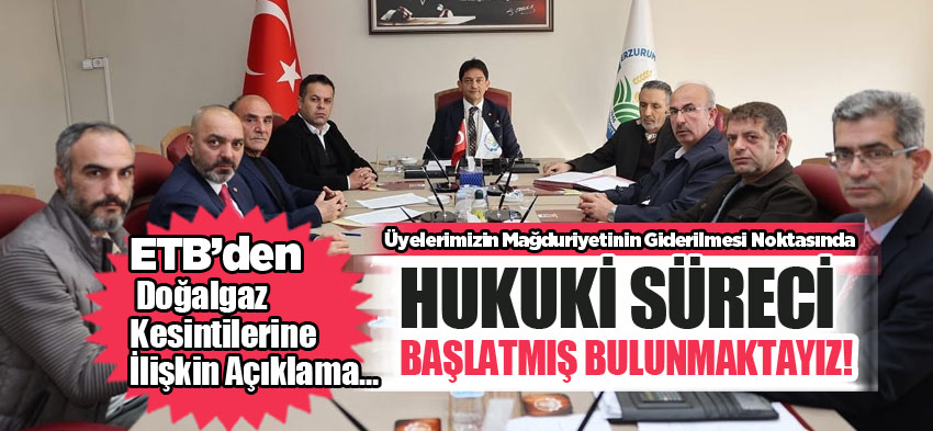 ETB; Üyelerimizin Mağduriyetinin Giderilmesi Noktasında Hukuki Süreci Başlatmış Bulunmaktayız.