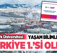 Atatürk Üniversitesi ; “THE 2026 alan bazlı sıralamalarda yaşam bilimlerinde Türkiye 1.’si oldu…”