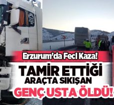 Erzurum’un Aşkale ilçesinde meydana gelen trafik kazası ölümle sonuçlandı.. Genç usta öldü….