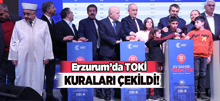 TOKİ 5 No’lu Uygulama Dairesi Başkanı Cavit Güler’in katılımlarıyla Erzurum projeler için kura çekildi.