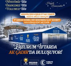 AK Parti Erzurum İl Başkanlığı’ndan, Ramazan ayında her gün bin kişiye iftar yemeği…..