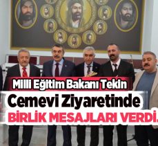 Bakan Tekin, Erzurum programında Hz. İmam Hüseyin Cemevi’ni ziyaretinde birlik mesajları verdi.