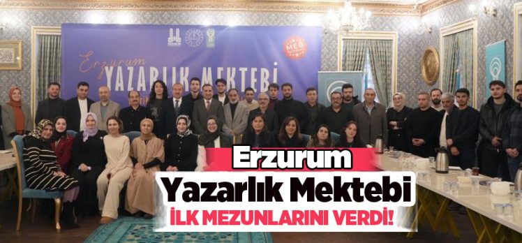 Büyükşehir ve (TDED)’in ortaklaşa düzenlediği “Erzurum Yazarlık Mektebi” ilk mezunlarını verdi.