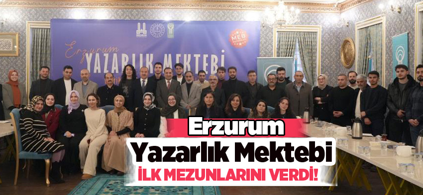 Büyükşehir ve (TDED)’in ortaklaşa düzenlediği “Erzurum Yazarlık Mektebi” ilk mezunlarını verdi.
