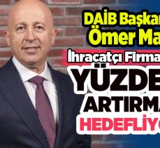 DAİB başkan adayı iş insanı Ömer Madırlı, Doğu Anadolu’da ihracat tabana yayılacak dedi……