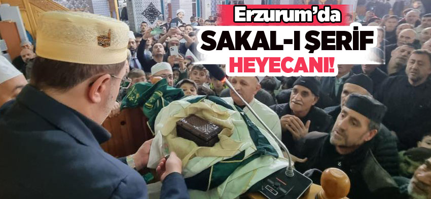 Palandöken Müftülüğüne bağlı Selimiye Camii’nde Teravih sonrası “Sakal-ı Şerif” Heyecanı yaşandı.