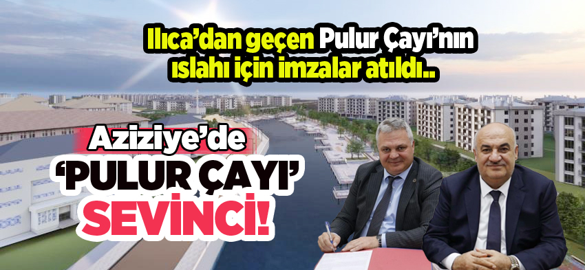 Erzurum Merkez Aziziye ilçesine bağlı Ilıca’dan geçen Pulur Çayı’nın ıslahı için imzalar atıldı….
