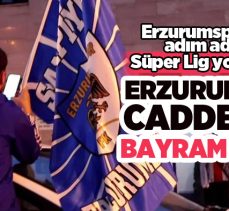 Şampiyonluk yolunda dev bir adım atan Erzurumspor FK caddeleri bayram yerine döndürdü…