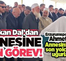 Erzurumspor Başkanı Ahmet Dal vefat eden annesi Zuhal Dal’ı son yolculuğuna uğurladı….