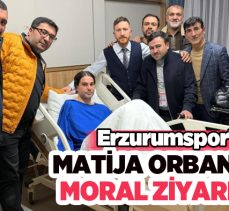 Erzurumspor yönetimi; Boluspor maçında sakatlanan kaleci Orbanic’i hastanede ziyaret etti..