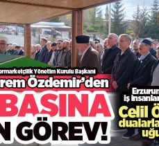 Erzurum’un sevilen iş insanı Muharrem Özdemir’in babası Celil Özdemir, son yolculuğuna uğurlandı.