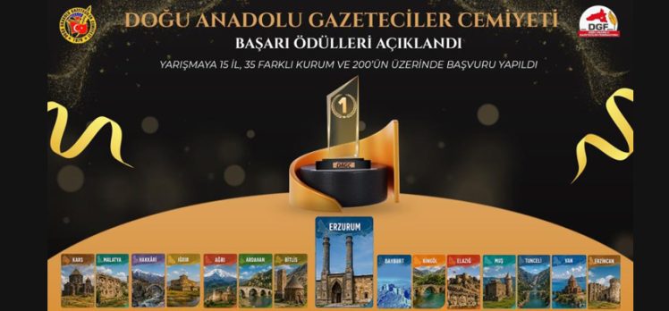 Doğu Anadolu Gazeteciler Cemiyeti’nin (DAGC) gazetecilik başarı ödülleri sahiplerini buldu…