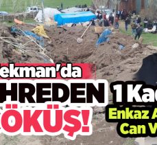 Erzurum’un Tekman ilçesinde çöken ahırın enkazında kalan bir kadın hayatını kaybetti….