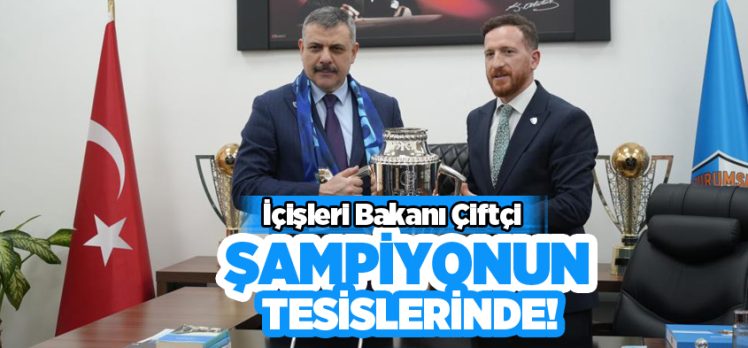İçişleri Bakanı Mustafa Çiftçi, Süper Lig’e yükselen Erzurumspor FK’yı tebrik ziyaretinde bulundu…