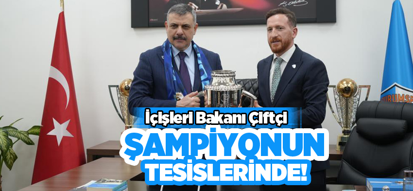 İçişleri Bakanı Mustafa Çiftçi, Süper Lig’e yükselen Erzurumspor FK’yı tebrik ziyaretinde bulundu…